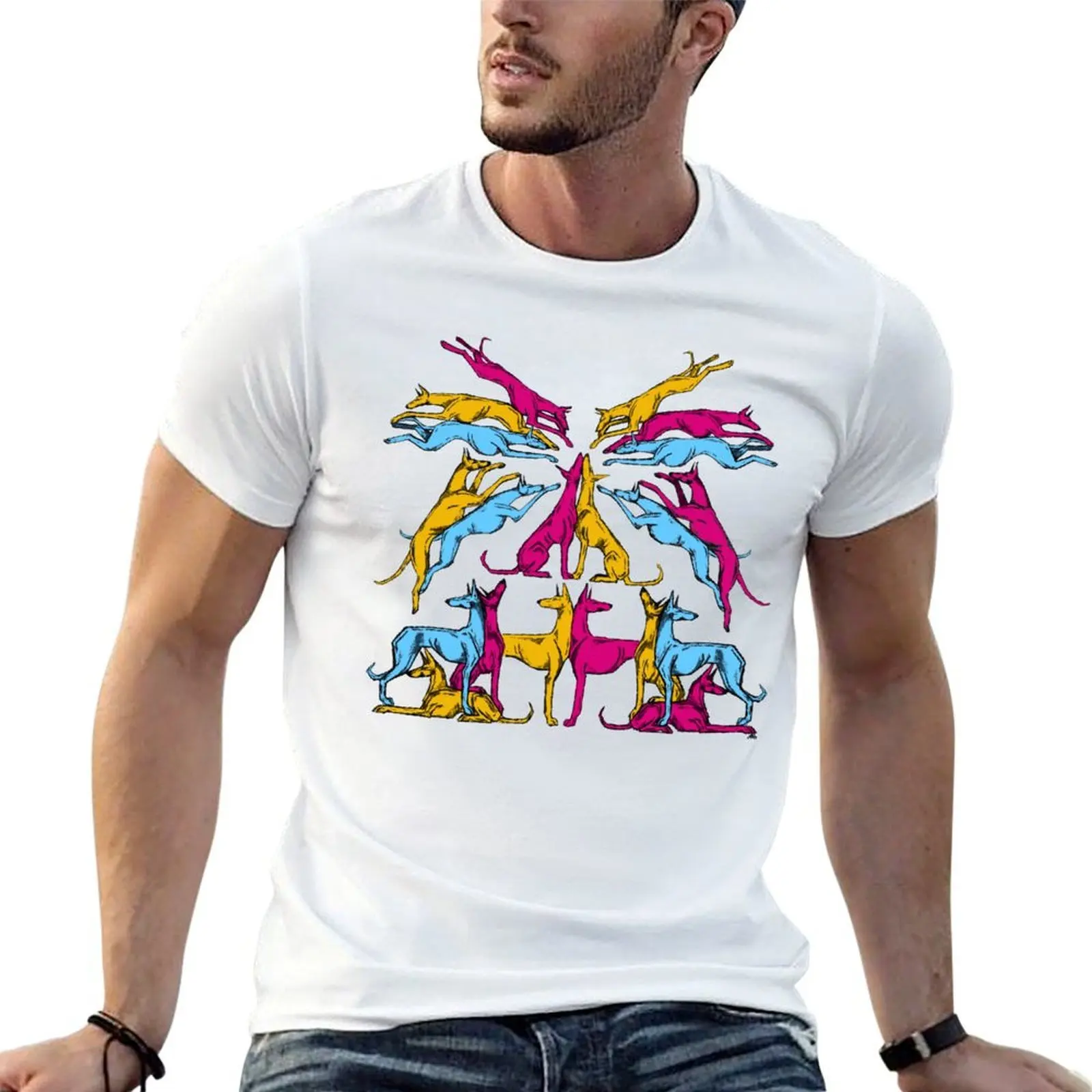 Ibizan Hounds - ibiza style T-Shirt animal prinfor boys luxury men clothings