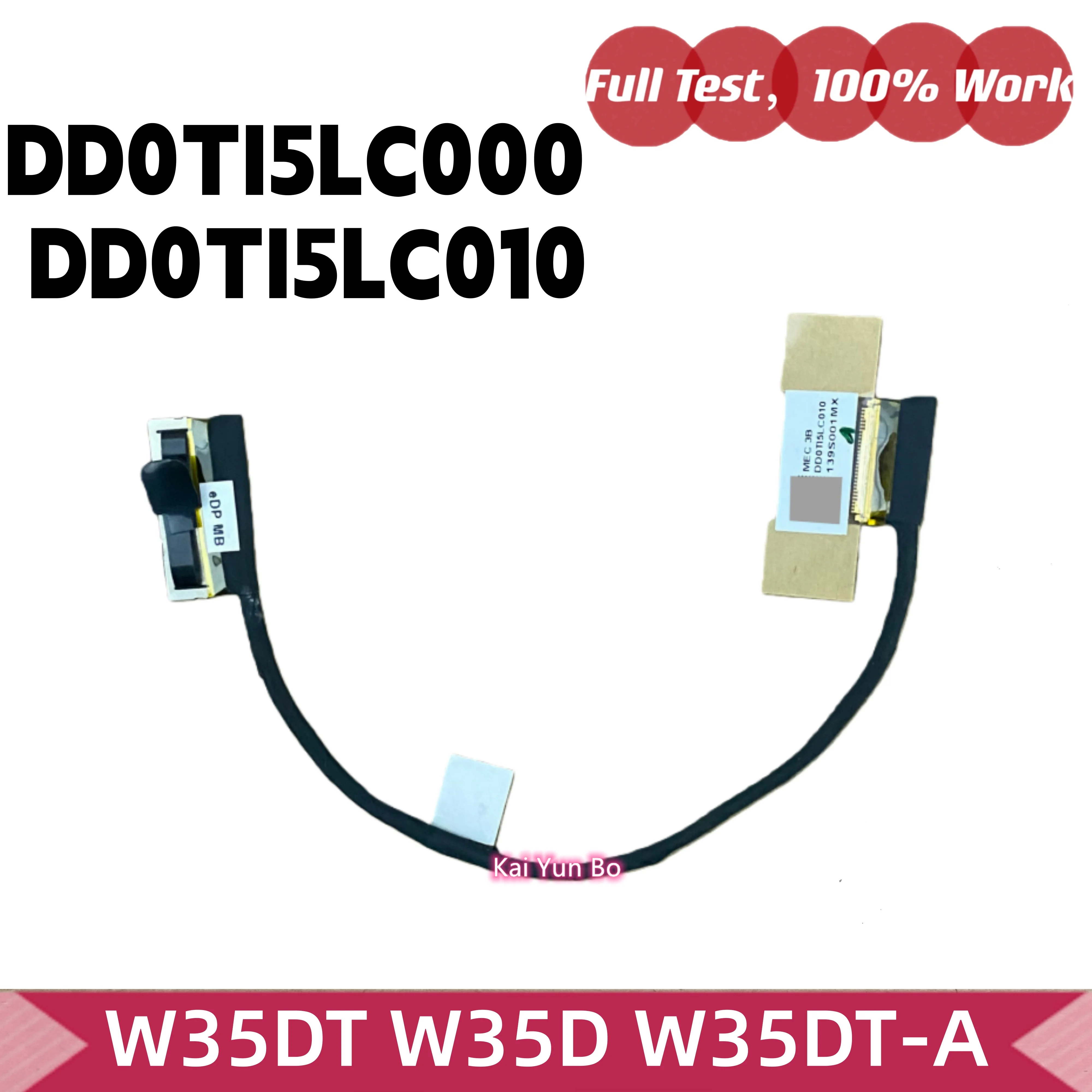 Cabo de Vídeo para Tela LED LCD EDP para Laptop Toshiba Satellite W35DT W35D W35DT-A DD0TI5LC000 DD0TI5LC010
