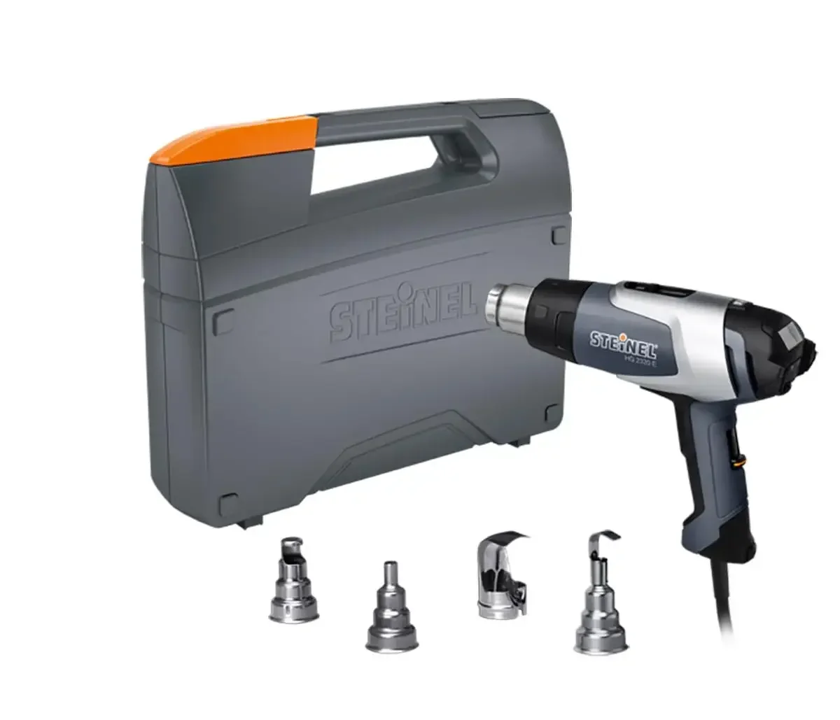 2320 E Electronics Kit, Professional Heat Gun, LCD-Display, 1600 W Brushless Motor, Hot Air Gun, incl. 4X Nozzles