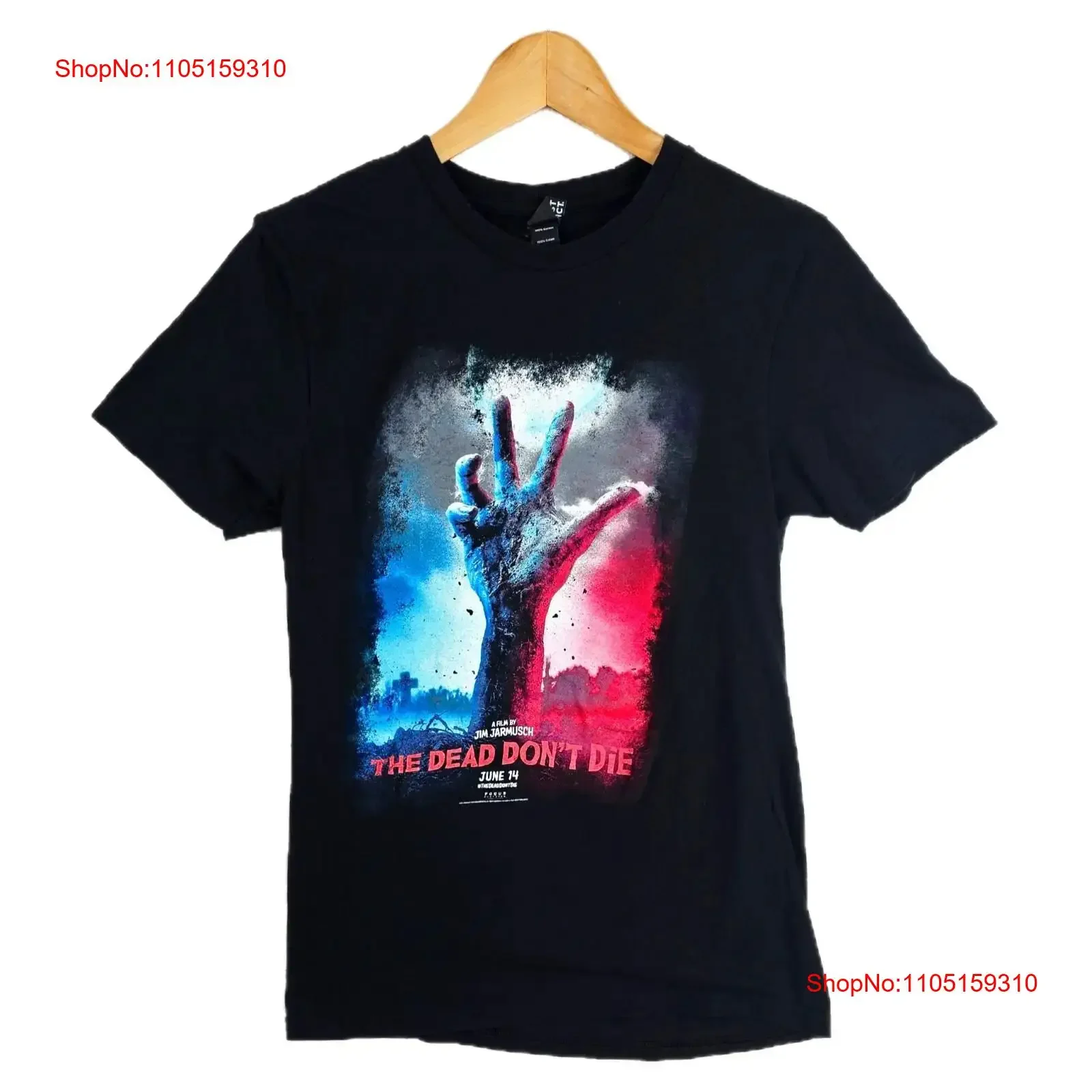 

Мужская футболка The Dead Don't Die XS Horror Movie Zombie Bill Murray Adam Driver, винтажная, стильная, растянутая, универсальная