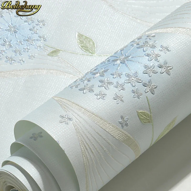 

beibehang 53X300см, нетканые самоклеящиеся обои для украшения гостиной, 3D обои с рисунком одуванчиков для детской комнаты, обои для стен