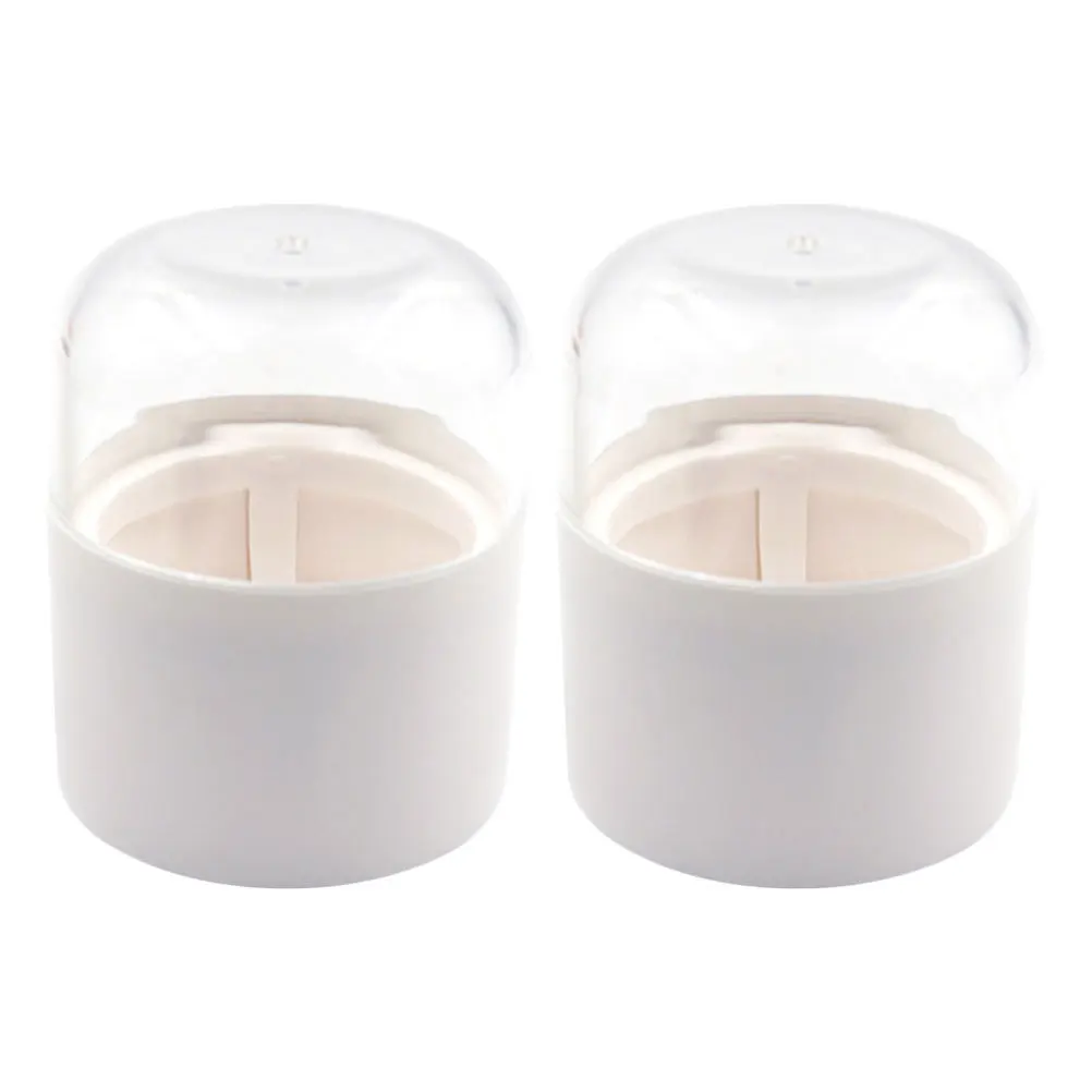 

2Pcs Makeup Sponge Case Breathable Beauty Egg Container Puff Holder Quick Drying Makeup Accessory Travel Organizer