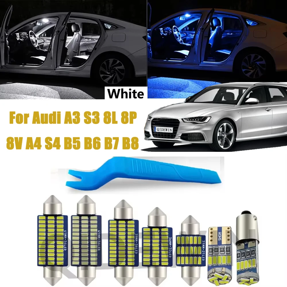 

Комплект светодиодных ламп для салона без ошибок для Audi A3 S3 8L 8P 8V A4 S4 B5 B6 B7 B8 A5 S5 A6 S6 C5 C6 C7 A7 S7 A8 S8 D3 Q5 SQ5 Q7 4L