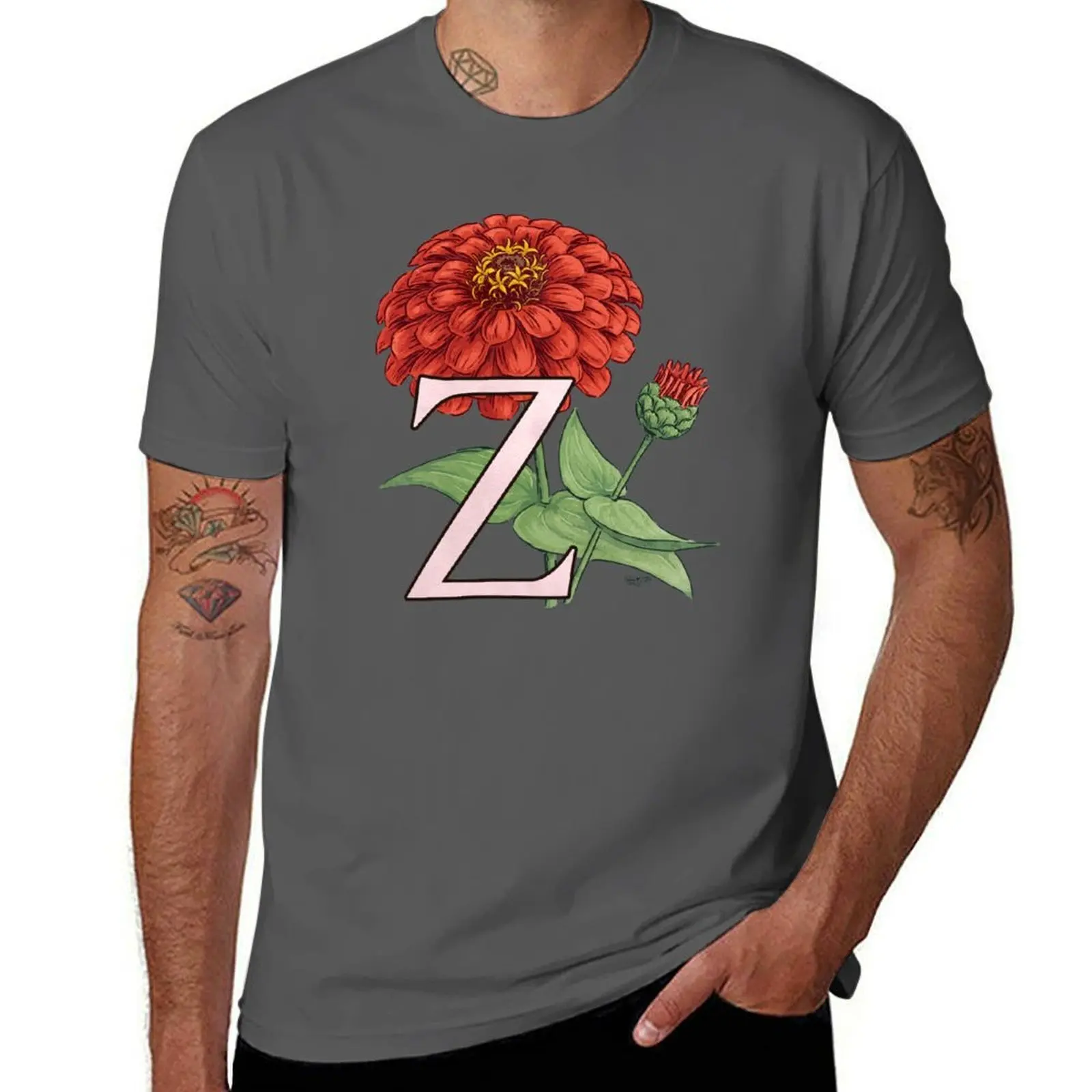 

Z is for Zinnia floating T-Shirt t shirts for man cotton t shirt man luxury T-Shirt