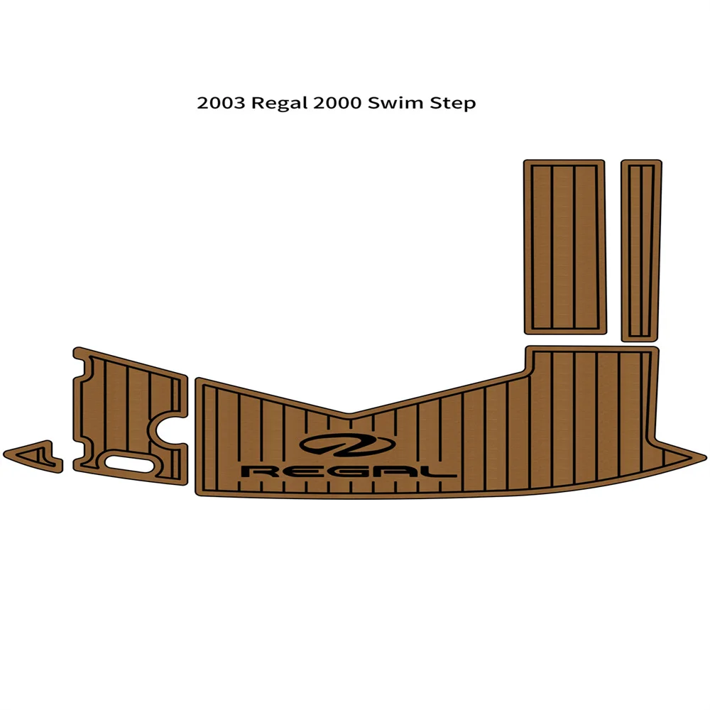 

2003 Re-gal 2000 Swim Platform Step Pad Boat EVA Foam Faux Teak Deck Floor Mat SeaDek MarineMat Gatorstep Style Self Adhesive