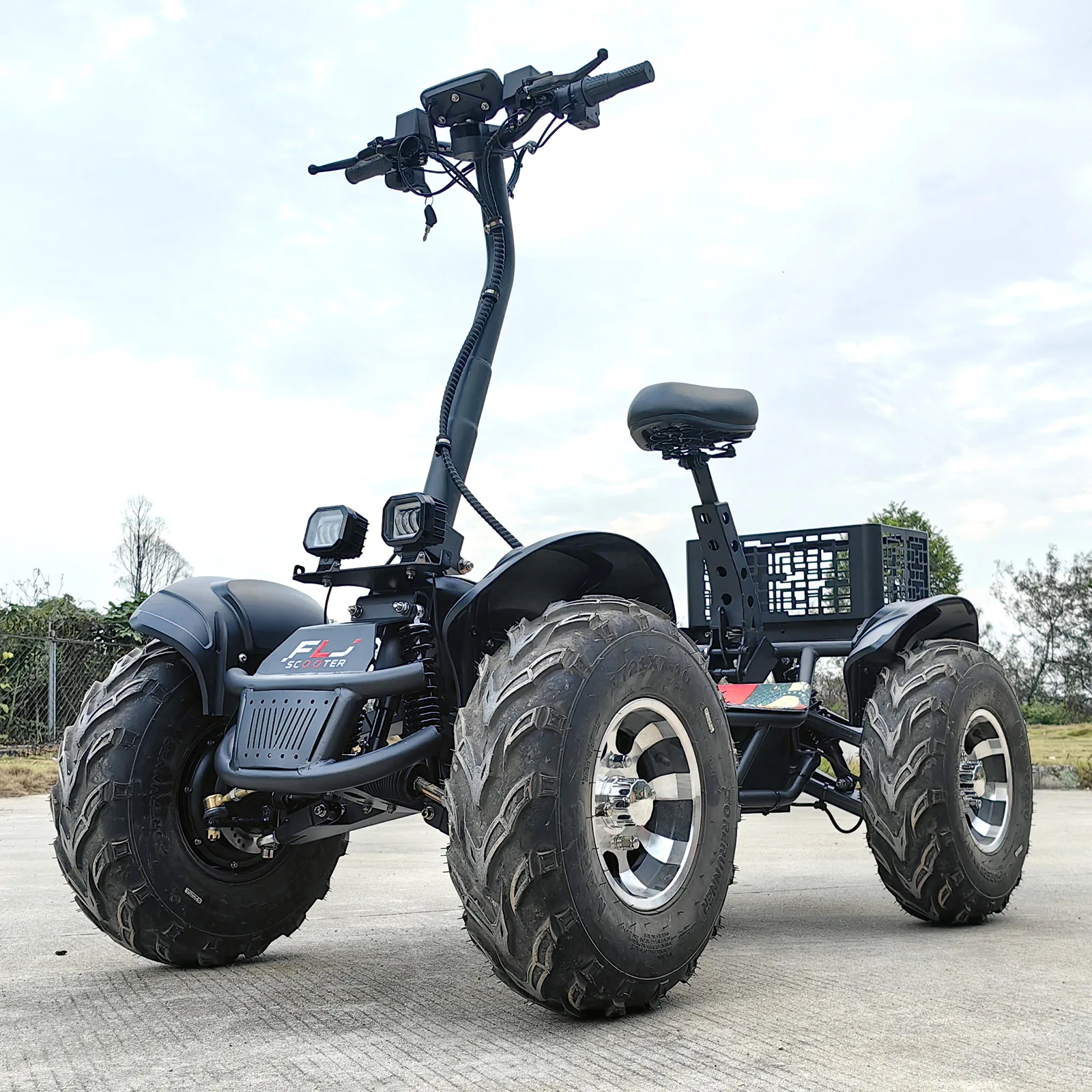 Four Engines 10000W Four-wheel drive Off Road Fat Tire ATV Electric Scooter