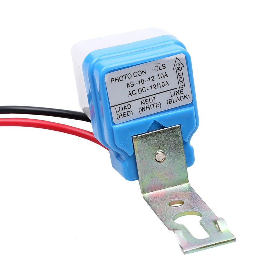 Fotocélula de encendido y apagado automático, controlador de interruptor de luz de calle, CC, CA, 220V, 50-60Hz, 10A, Control de fotos, interruptor