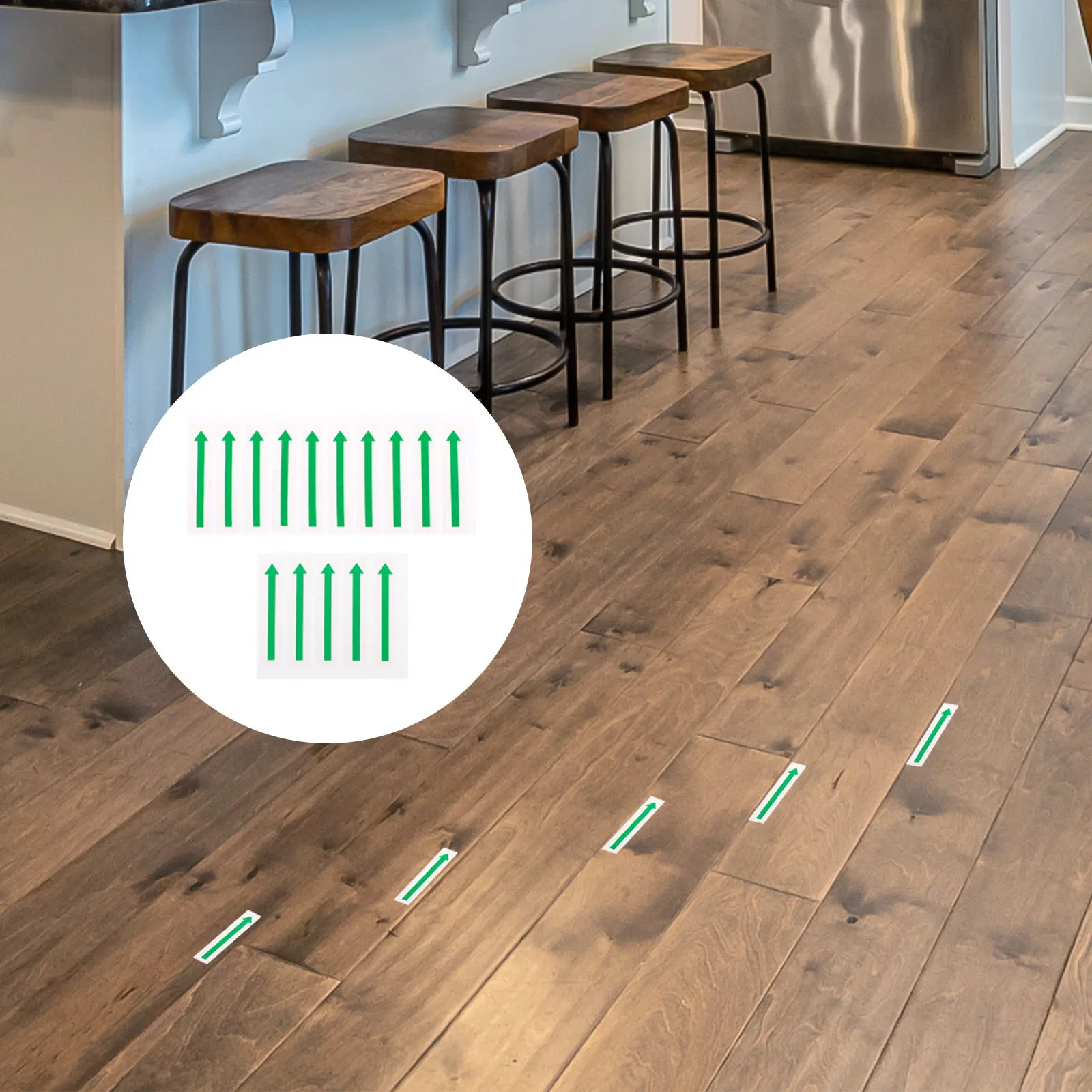 

15Pcs Arrow Indicating Direction Sticker Reliable Long-Lasting Caution Decal for Indoor Outdoor Use Arrow Straight One-Way