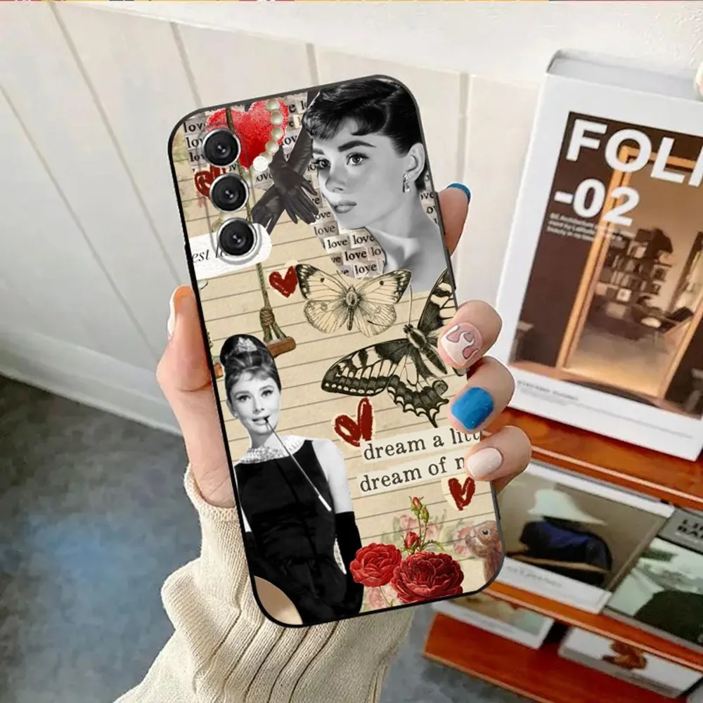 A-Audrey Hepburn  Phone Case For Samsung Galaxy A13,A21s,A22,A31,A32,A52,A53,A71,A80,A91 Soft Black Cover