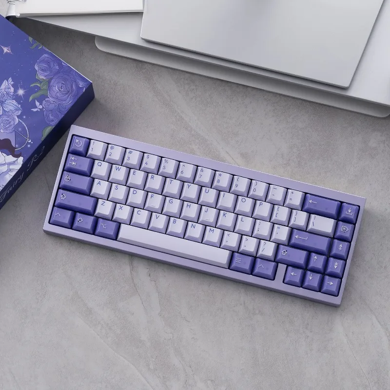 

Purple Keycaps Set Customized ABS Sublimation Cherry R2 Profile Translucent Keyboard Cap for Mechanical Keyboard Accessories