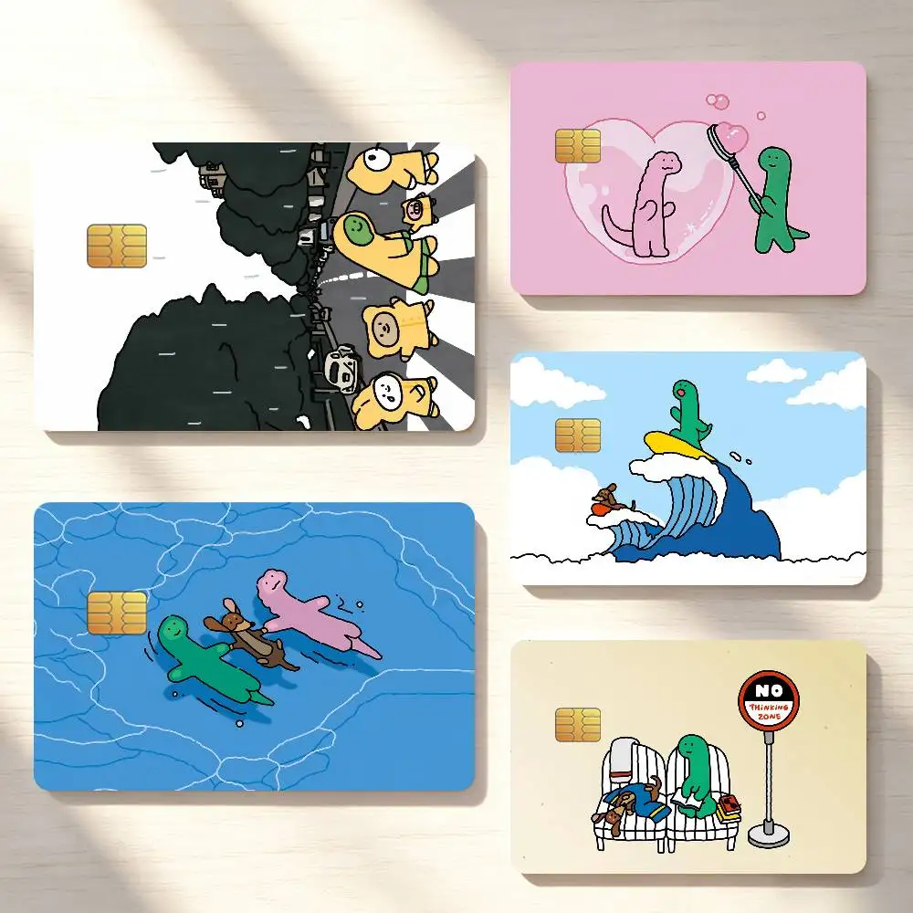 Fashion Cartoon J-Joguman Cute Credit Card Skin Stickers For Bank Bus Metro Cards Waterproof Anti-Scratch Gift 4PCS