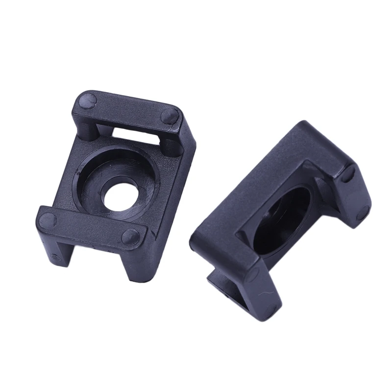 Screw Bracket Mount Saddles Bases Cable Tie Bracket 23Mmx16mm 90 Units Black