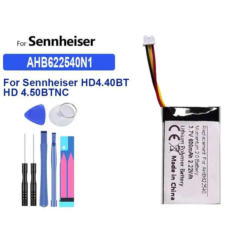 

620 мАч для Sennheiser HD4.40BT HD 4.50BTNC AHB622540N1 хорошие низкотемпературные наушники с быстрой зарядкой аккумулятора