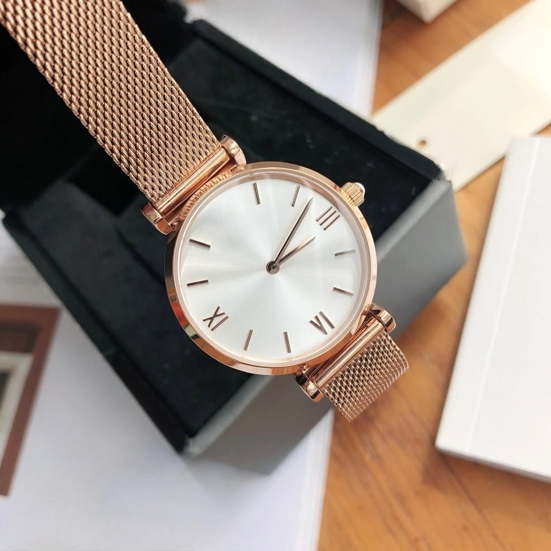 2025 nova moda relógio de pulso de quartzo para mulher marca superior relógios femininos cinto de malha metal simples luxo alta qualidade senhoras relógio