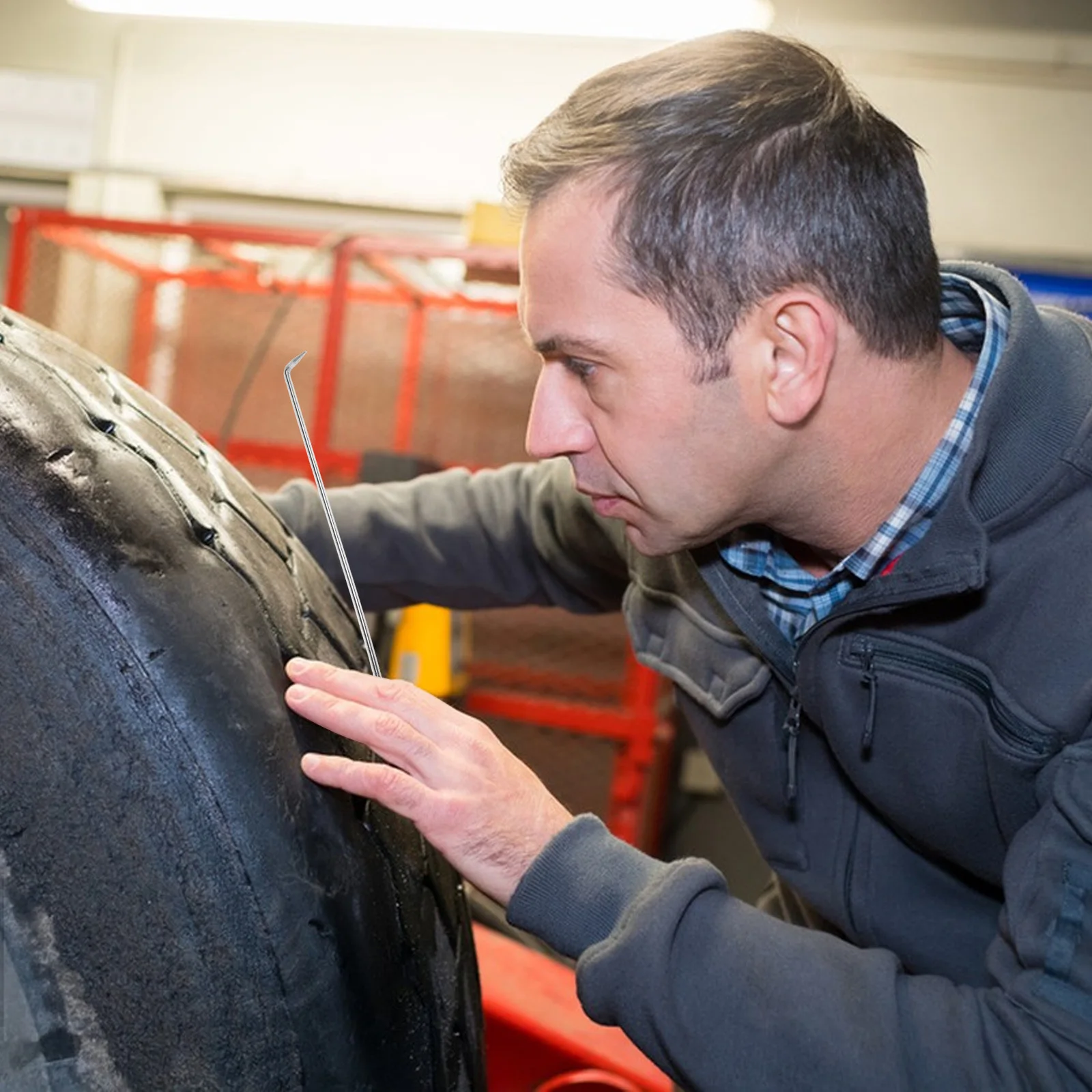 

Stainless Steel Tire Cleaning Tool D10 Efficient Stone Removal Quick Puncture Repair Anti Explosion Maintenance Hook