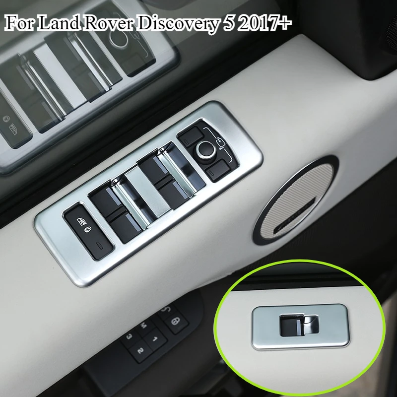 For Land Rover Discovery 5 2017+ glass lifting frame all-inclusive window decorative frame ABS chrome Car interior accessories