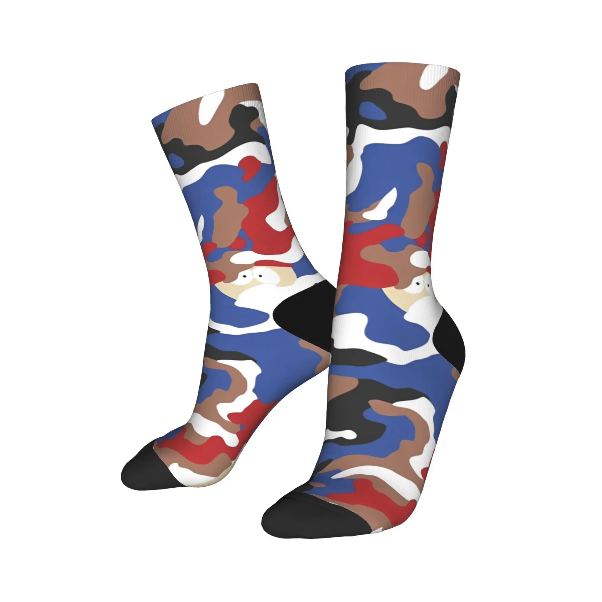 South-Park Cartoon Stan Camouflage Socks Men Women Polyester Socks Novelty Spring Summer Autumn Winter Middle Tube Socks Gifts