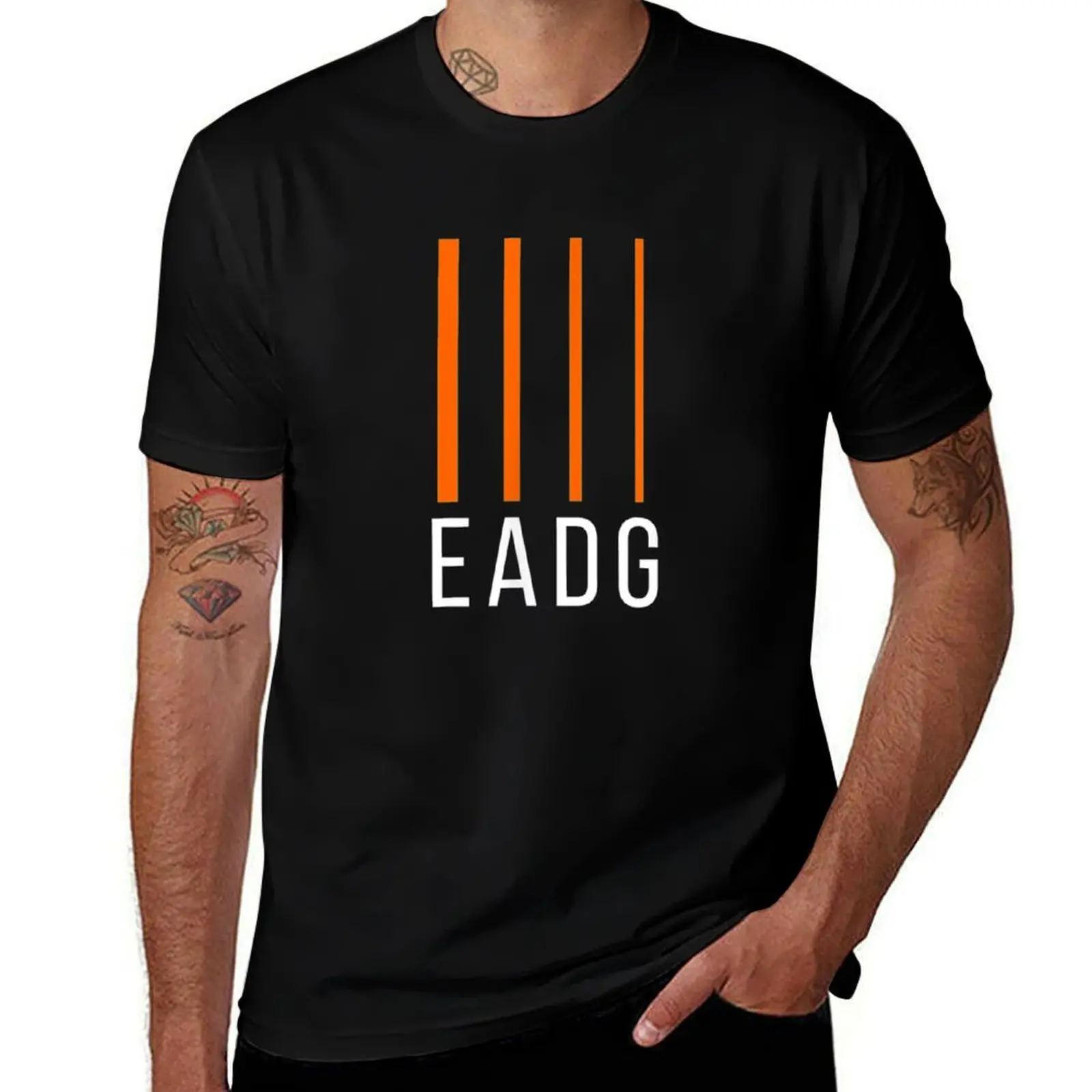 Regalo para guitarrista de bajo - Camiseta EADG de 4 cuerdas, camiseta informal de manga corta de algodón suave