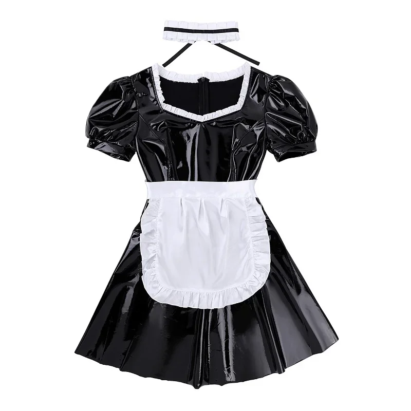 Niedliche Lolita-Dienstmädchen-Kostüme für Damen, Französische Dienstmädchen-Kostüme, Anime-Cosplay, Kellnerin-Party-Bühnen-Nachtclub-Auftrittskleider 2026 – Detail 6
