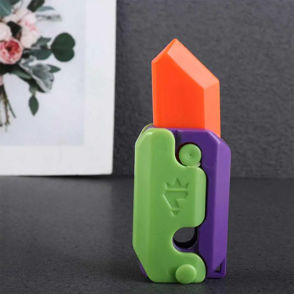 Carrot 3D Gravity Carrot Toy Push Card Mini Model Gravity Carrot Fidgets toy Fidgets 3D Printing 3D Printing Gravity Carrot Toy