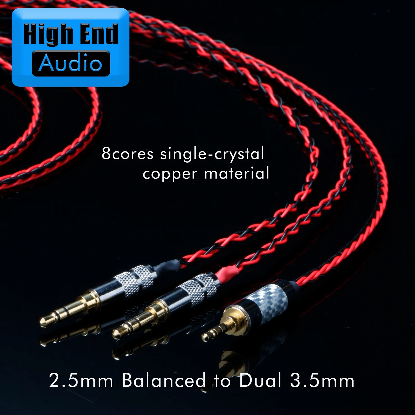 Preffair 16 Cores 4 pin Xlr 4.4 2.5mm Headphone Earphone Cable For 3.5mm sundara HE1000se HE6se he400 Z7M2