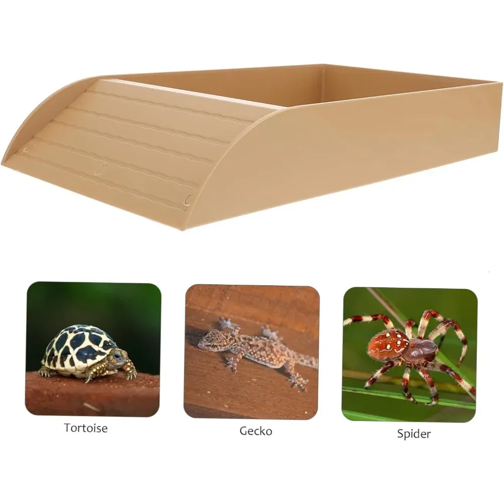 Schildkröten-Badebecken-Futternapf, langlebiger Reptilien-Wassernapf für Box, Schildkröten, Frösche und Haustiere, leicht zu reinigendes Lebensraum-Zubehör – Detail 34