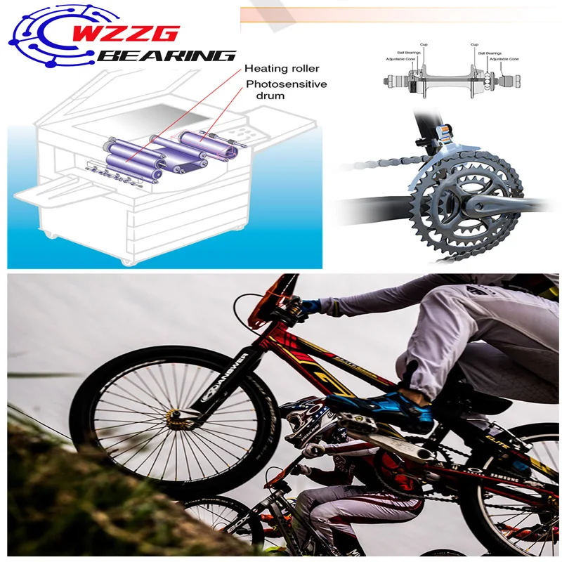WZZG Flower Drum Bearing 6802/14-2RS 14x24x5 mm Bicycle Bearing