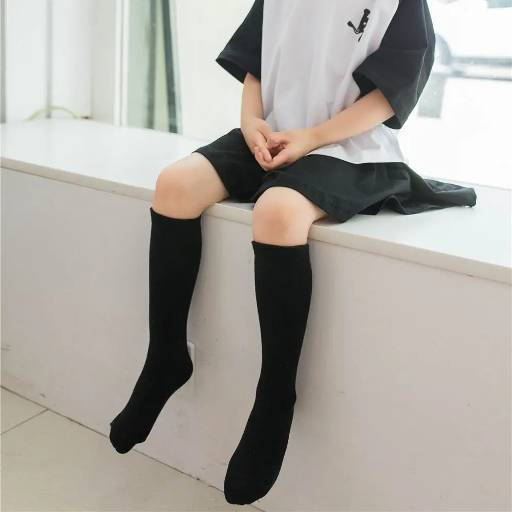 

Детское платье, хлопковые чулки, однотонные мягкие длинные носки, носки до середины икры