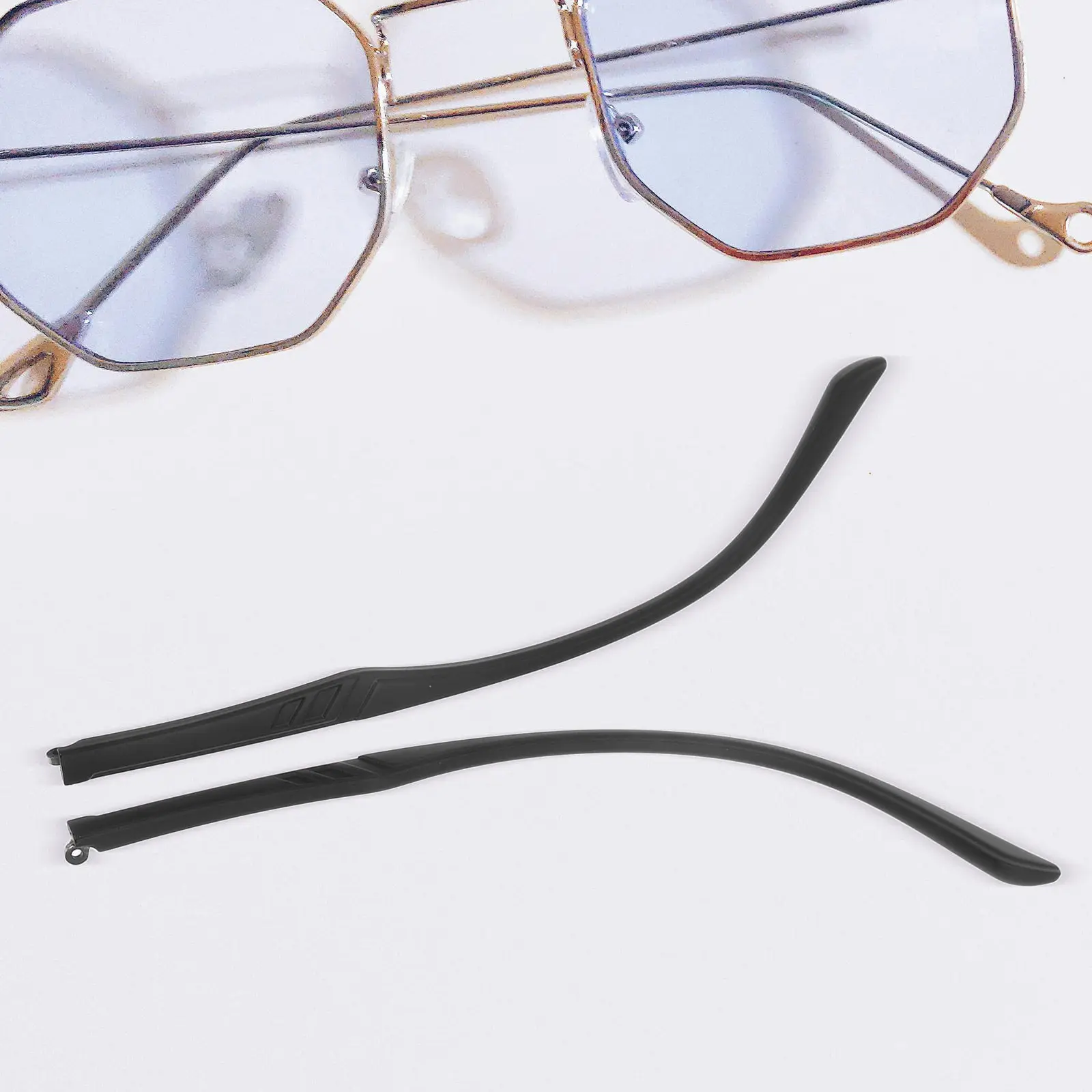 

1Pair Tr90 Eyeglass Temple Legs Replacement Universal Eyewear Frame Compatible Flexible Resilient Arm Kit Stylish Streamlined