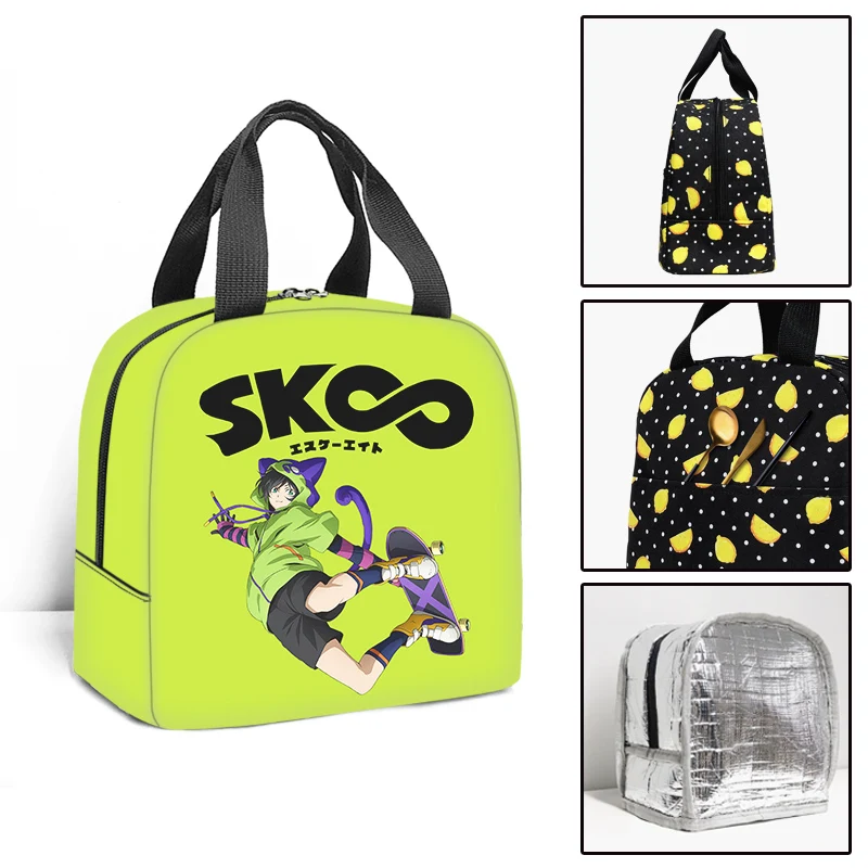 Classic Anime SK8 The Infinity Student Work Lunchbox Thermal insulation Food Lunch Bag 3D Printed Portable Handbags Ice Bags
