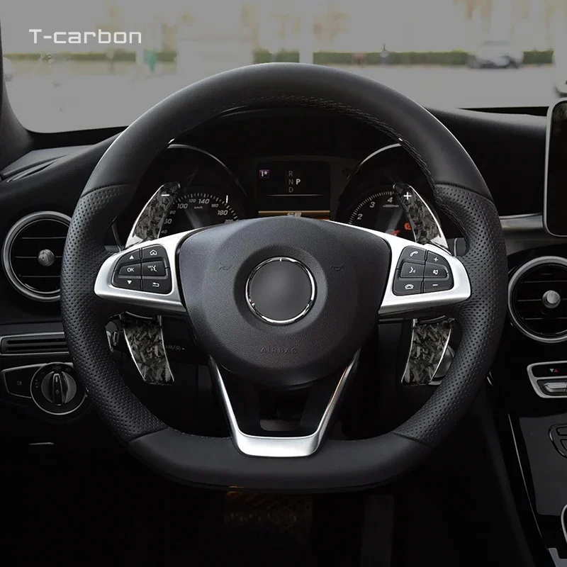 

Selling Steering Wheel Lossless original Paddle Shift forged carbon Fiber factory Steering Pick Fit For BENZ W205 E D CLA GLC