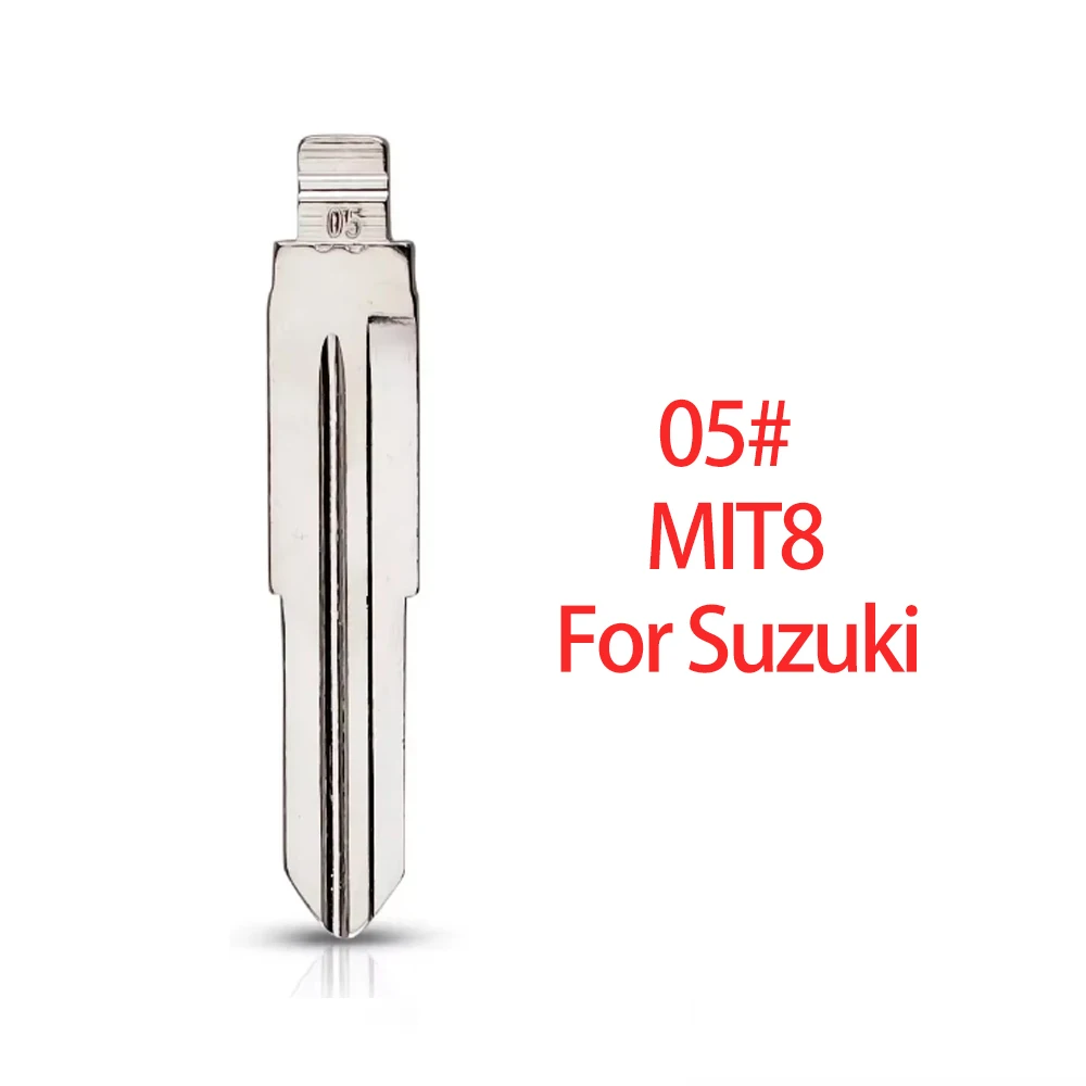 10pcs  05# MIT8 KD Car Key Blade Metal Uncut Blank Flip Remote Flip Key Blade for Suzuki KEYDIY KD VVDI JMD remote