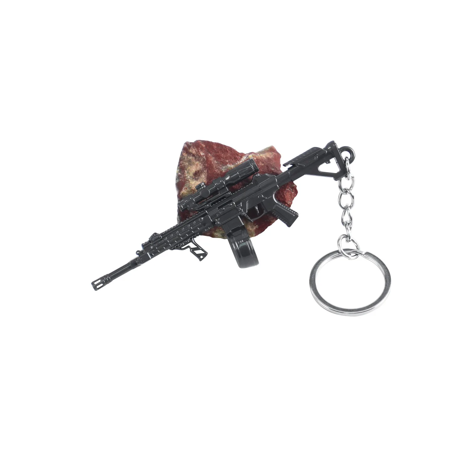 9cm Arena Breakout Mini Gun Keychain Pendant QBZ192 Assault Rifle
