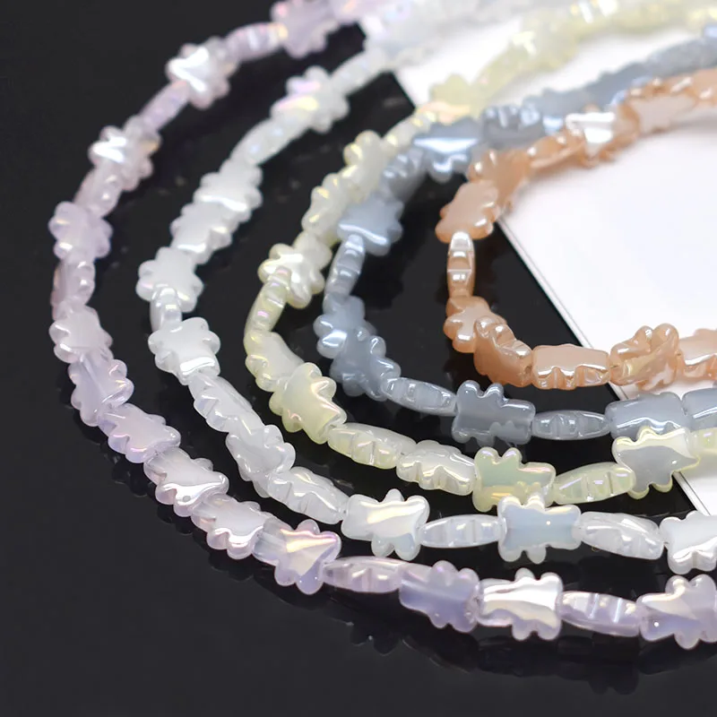 8x9.5mm Bear Shape Crystal Glass Beads AB Color Faceted Bear Crystal Beads for Jewelry Making DIY Earrings Bracelet