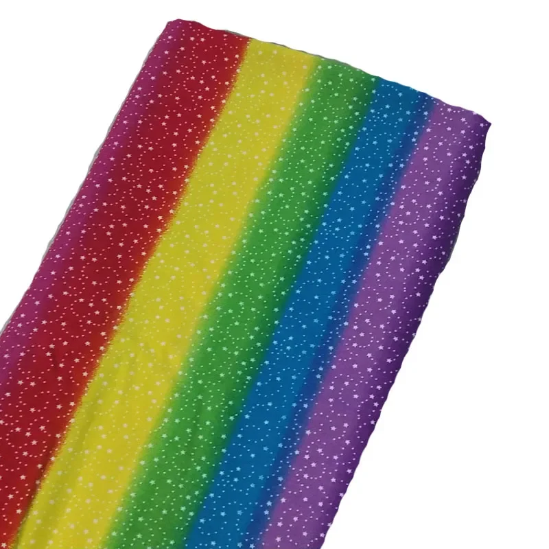 ViapHia 100% Cotton Digital Printing  Rainbow Series Printed Cotton Fabric Customization Support