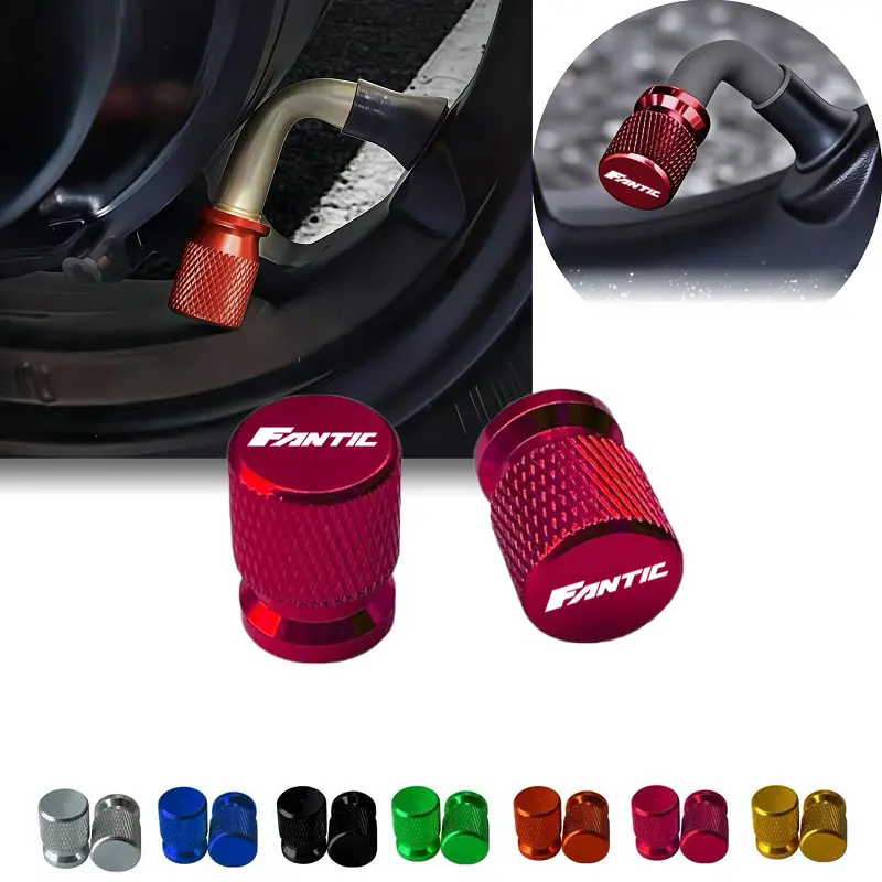 

For FANTIC CABALLERO FLAT TRACK 125 250 500 RALLY/SCRAMBLER 500 2pcs CNC Aluminum Alloy Motorcycle Tire Valve Stem Caps