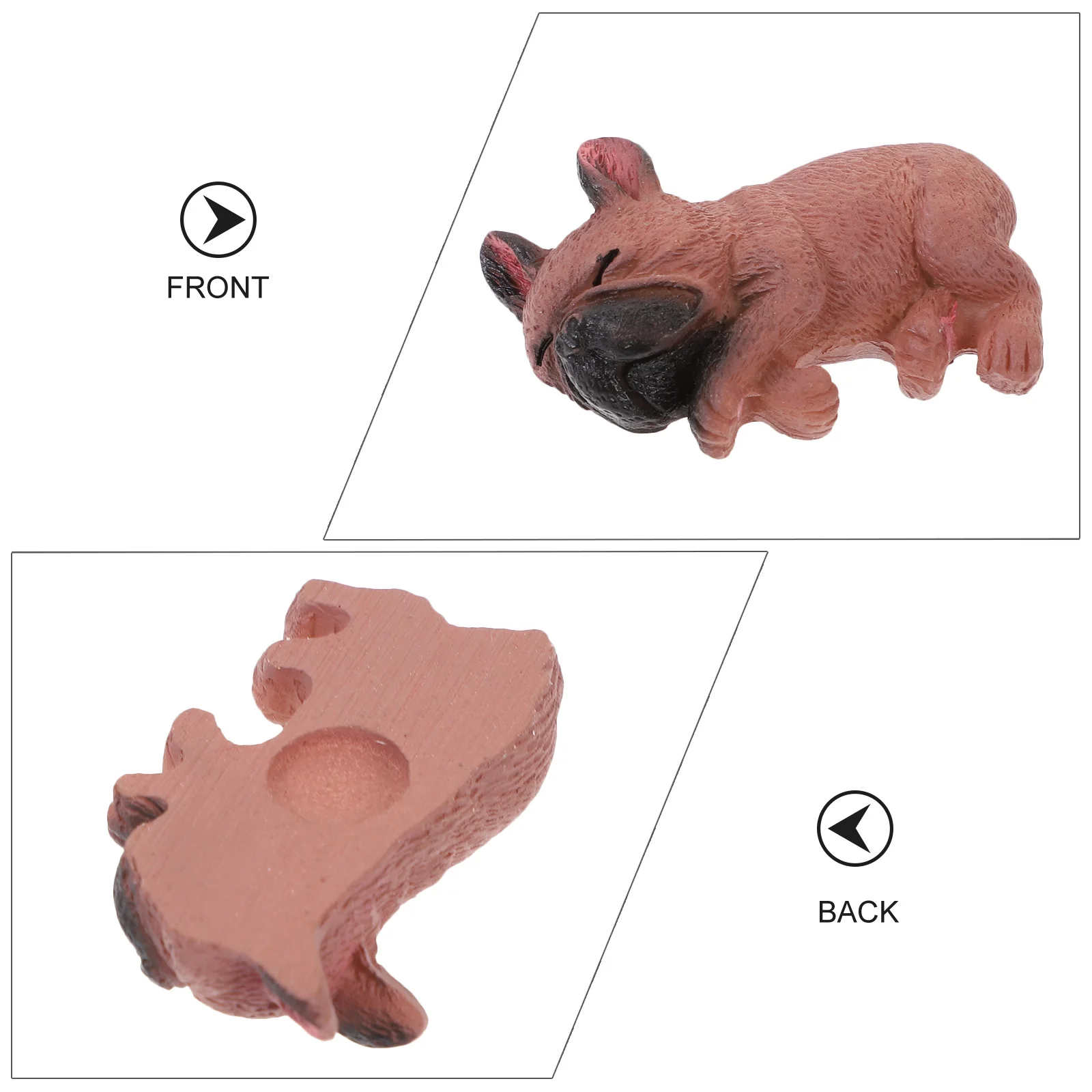 

6Pcs Resin Desktop Sculpture Sleeping Dog Shape Decor Fine Craftsmanship Material Suitable for Kids Room Living Room