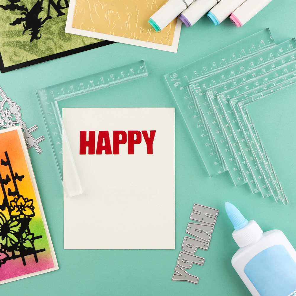 7 teile/satz Kreative Positionierung Werkzeuge/Karte Ecken Helfer für DIY Stempel Sterben Papier Handwerk Machen Präzision Positionierung Schichtung