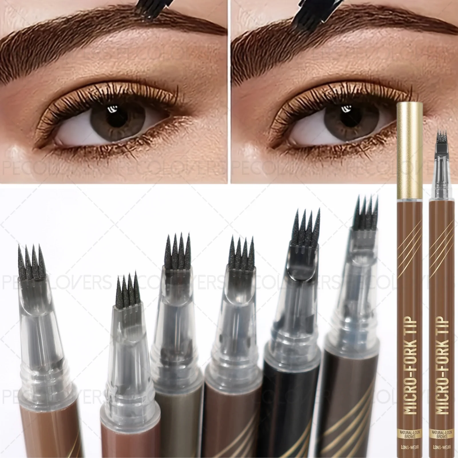 Matita per sopracciglia selvaggia 3D da 1 pezzo: modellatura delle sopracciglia impermeabile, ad asciugatura rapida e duratura per un aspetto naturale e volumoso