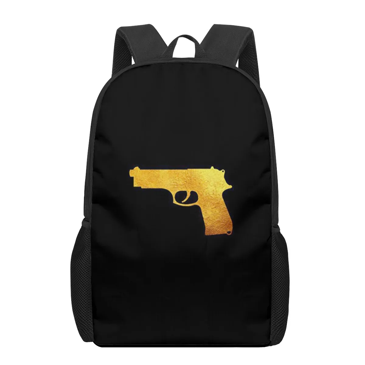 

Handgun Bullets 3D Print School Backpack for Boys Girls Teenager Kids Book Bag Casual School Bags 16 Inch Men Travel Backpack