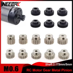 M0.6 13T 14T 15T 16T 17T 18T 19T 20T 21T 22T 23T 24T 25T 26T 27T 28T 29T 30T 31T 32T 33T Metal Pinion Motor Gear for 1/10 RC Car