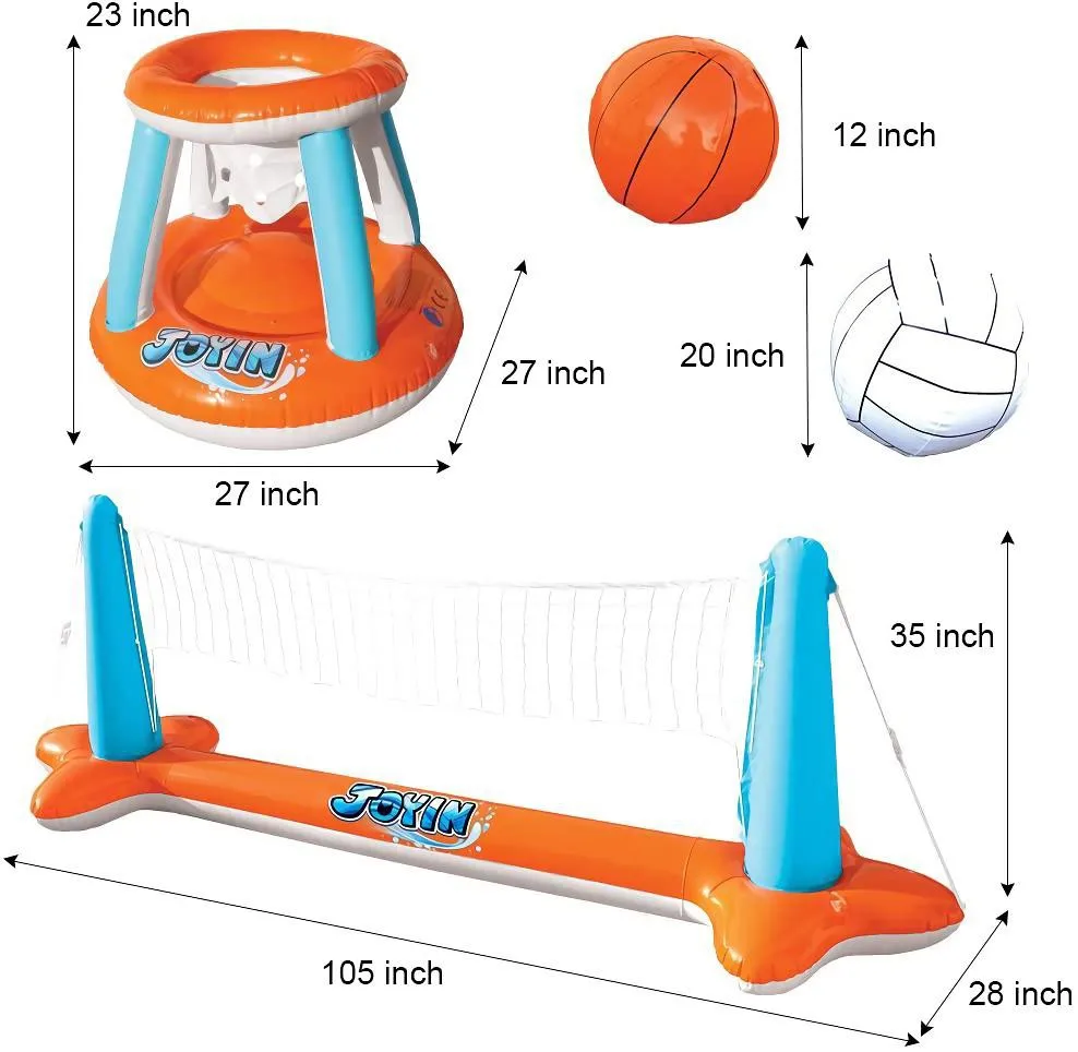 Hot-selling custom inflatable pool water toy volleyball game equipment sets water sports