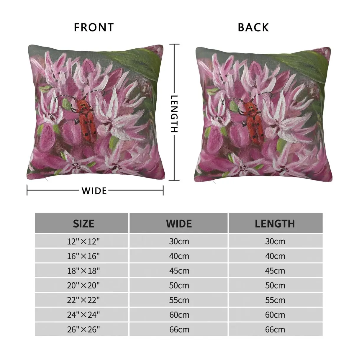 Milkweed And Beetle Pillowcase Polyester Linen Velvet Printed Zip Decor Pillow Case Sofa Cushion Cover 45x45
