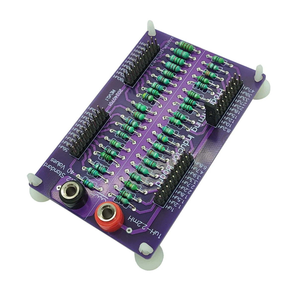 ABKM 1uH to 2.2mH E12 Standard 40 Values Programmable Inductor Board with 4mm Banana Sockets Inductance Substitution Box