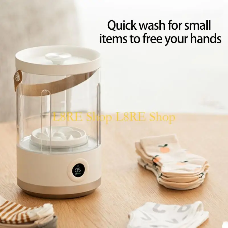 L8REポータブルワイヤレスミニワッシャーアンダーウェアのベビー服を掃除する4000mAh