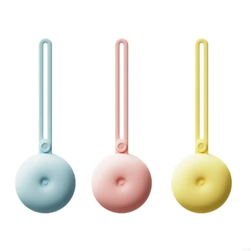 

F19F Round Baby Pacifier Case Silicone Storage for Newborns Toddler Easy To Clean