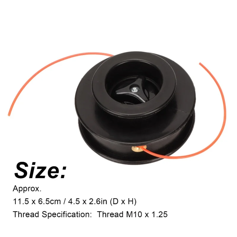 String Trimmer Head Robust Abrasion Resistant Practical Compact Trimmer Head Replacement M10x1.25