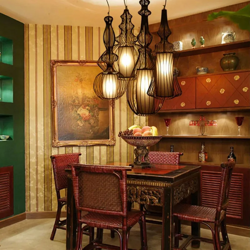 Подвесной светильник с геометрическим рисунком, подвесной светильник в виде птичьей клетки, лампа для спальни, украшение дома E27, светильник, скандинавский светильник