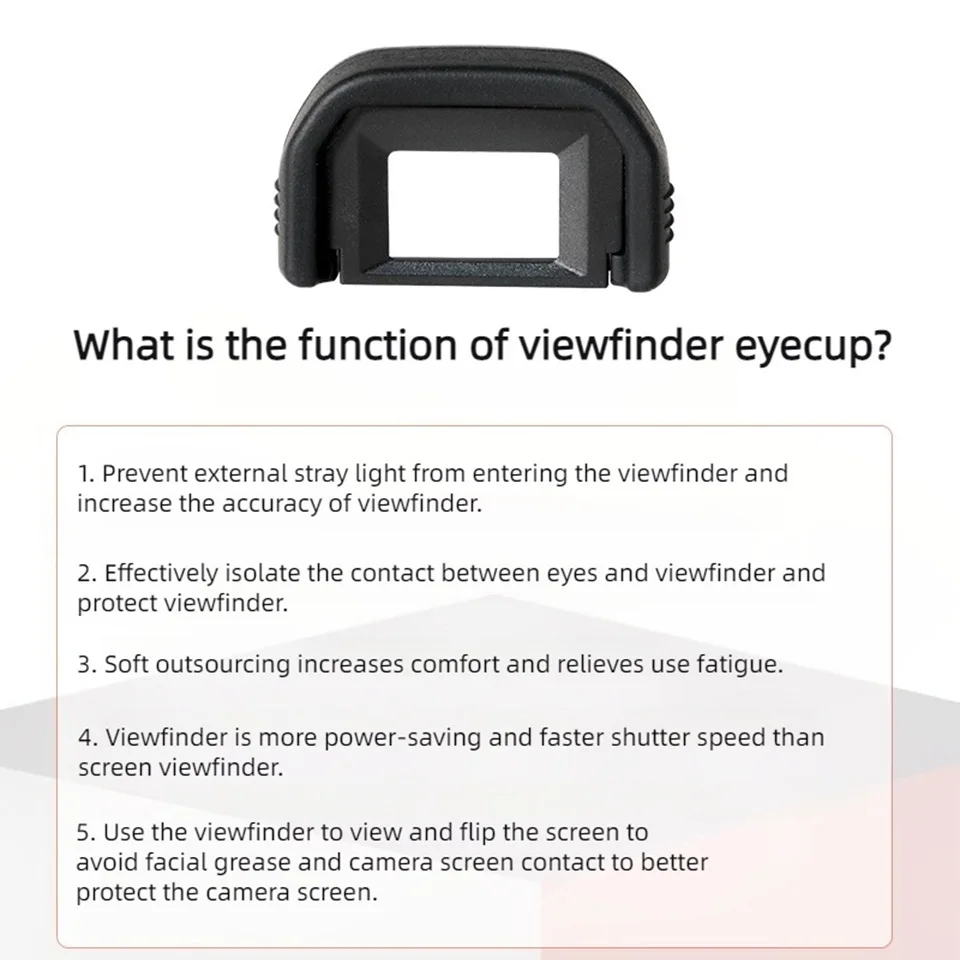 EF Rubber Eye Cup Eyepiece Eyecup Protect Viewfinder for Canon 100D/200D/600D/650D/700D/750D/760D/800D/1100D/1200D/1300D/77D