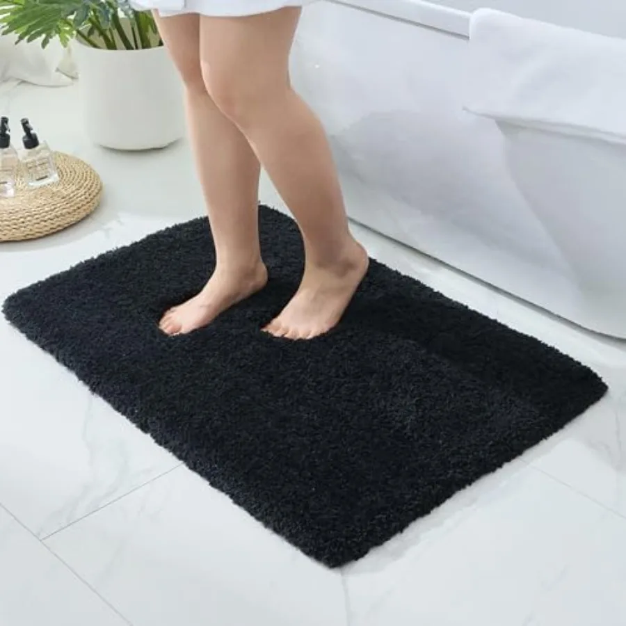 

Коврики для ванной нескользящие, моющиеся, 36x24, ультратолстые, мягкие, из микрофибры, впитывающие, с высокоплотной пенолатексной нескользящей основой